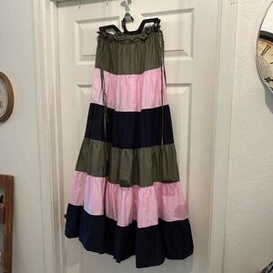 Hutch Pink, Green, and Navy Maxi Skirt